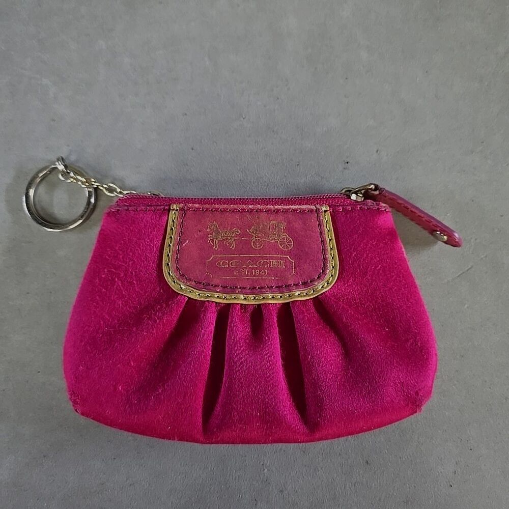 Vintage Coach Coin Purse with Key Holder 5x3.5x1